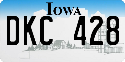 IA license plate DKC428