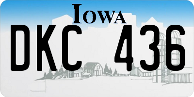 IA license plate DKC436