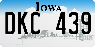 IA license plate DKC439