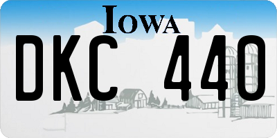 IA license plate DKC440