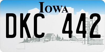 IA license plate DKC442