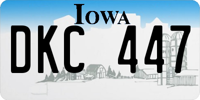 IA license plate DKC447