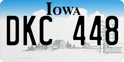 IA license plate DKC448
