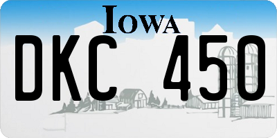 IA license plate DKC450