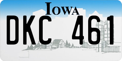 IA license plate DKC461