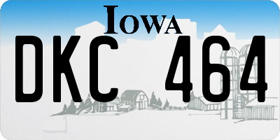 IA license plate DKC464