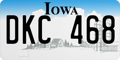 IA license plate DKC468