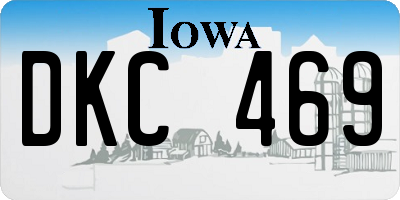 IA license plate DKC469