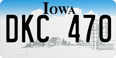 IA license plate DKC470