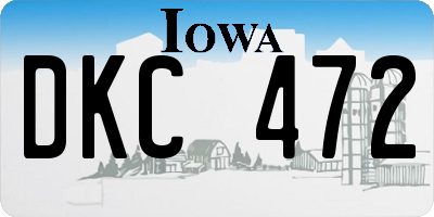 IA license plate DKC472