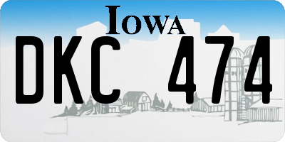IA license plate DKC474