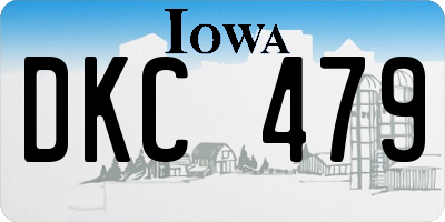 IA license plate DKC479