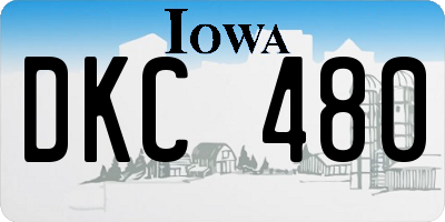 IA license plate DKC480