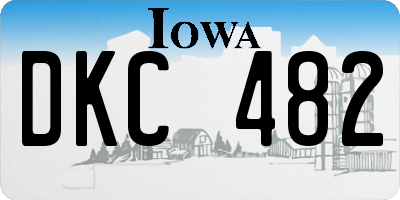 IA license plate DKC482