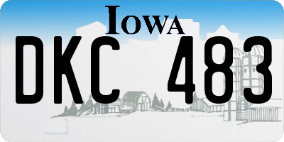 IA license plate DKC483