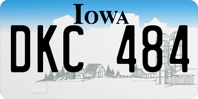 IA license plate DKC484