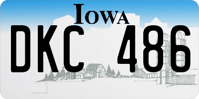 IA license plate DKC486