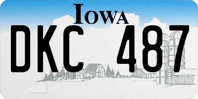 IA license plate DKC487