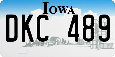 IA license plate DKC489