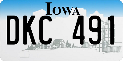 IA license plate DKC491