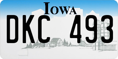 IA license plate DKC493