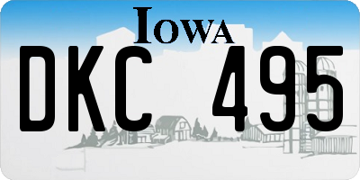 IA license plate DKC495