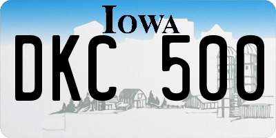 IA license plate DKC500