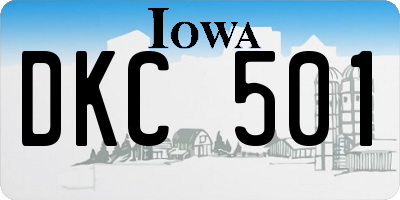 IA license plate DKC501
