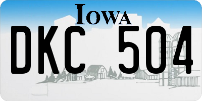 IA license plate DKC504