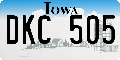 IA license plate DKC505