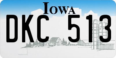 IA license plate DKC513