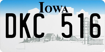 IA license plate DKC516