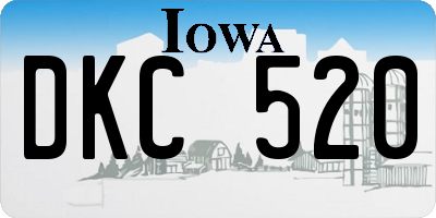 IA license plate DKC520