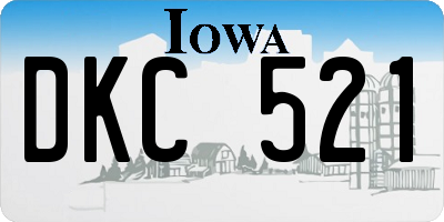 IA license plate DKC521