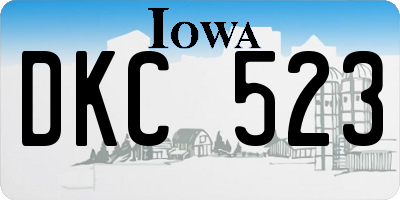 IA license plate DKC523