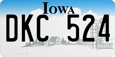 IA license plate DKC524