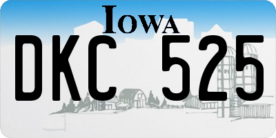 IA license plate DKC525