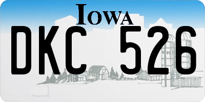 IA license plate DKC526