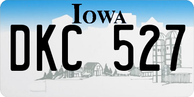 IA license plate DKC527