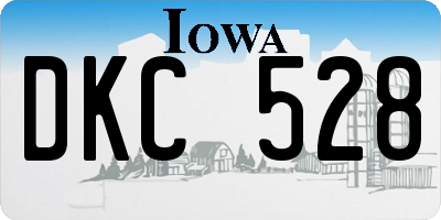 IA license plate DKC528