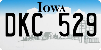 IA license plate DKC529