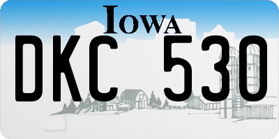 IA license plate DKC530