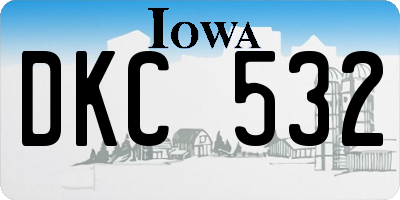 IA license plate DKC532