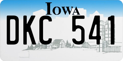 IA license plate DKC541