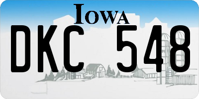 IA license plate DKC548