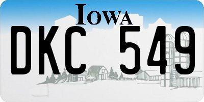 IA license plate DKC549