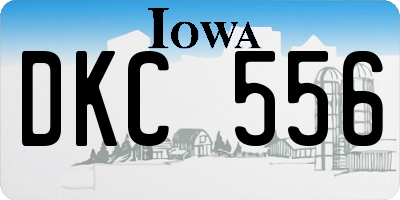 IA license plate DKC556