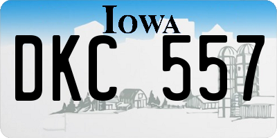 IA license plate DKC557