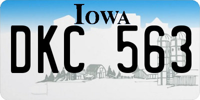 IA license plate DKC563