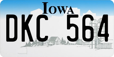 IA license plate DKC564
